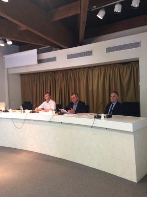 Fabrice Riquier, directeur de la Chambre dagriculture de lOise, Hervé Ancellin, président, et Louis Le Franc, préfet de lOise.